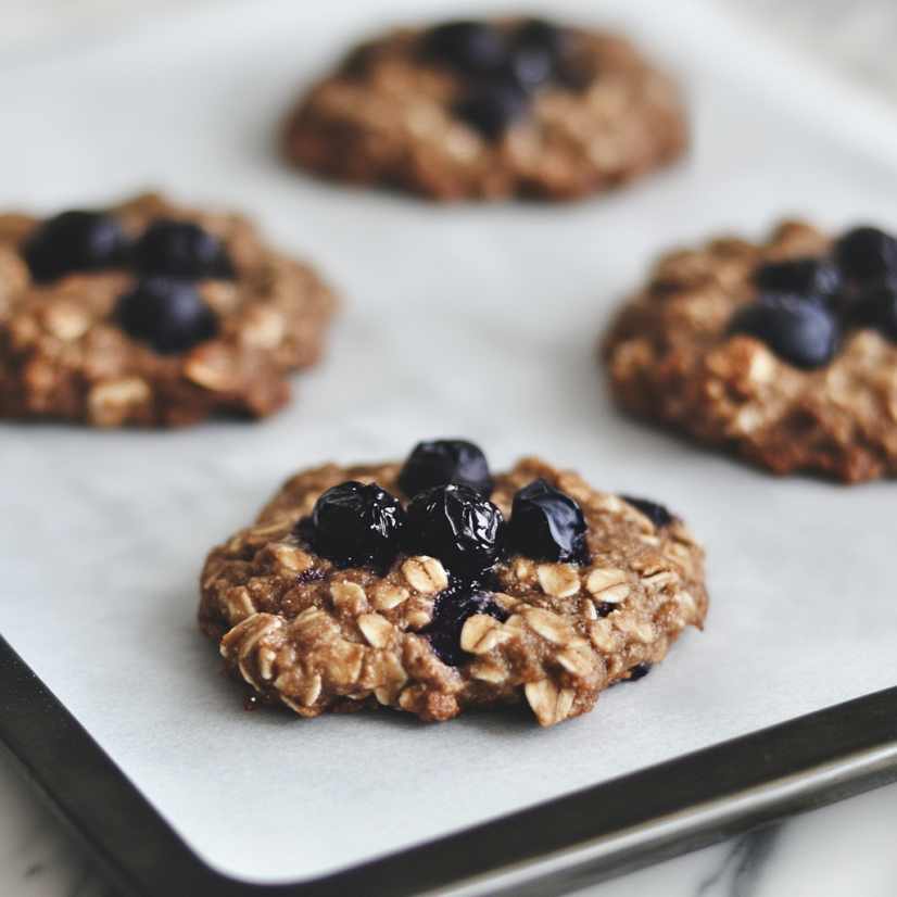 Banana Blueberry Oatmeal Cookies