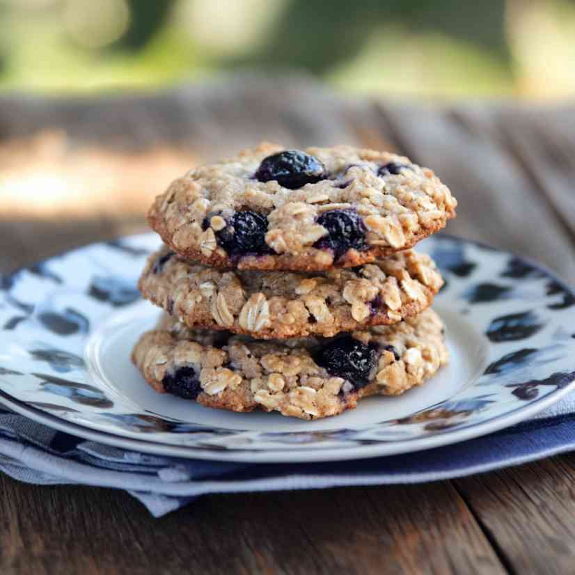 Banana Blueberry Oatmeal Cookies