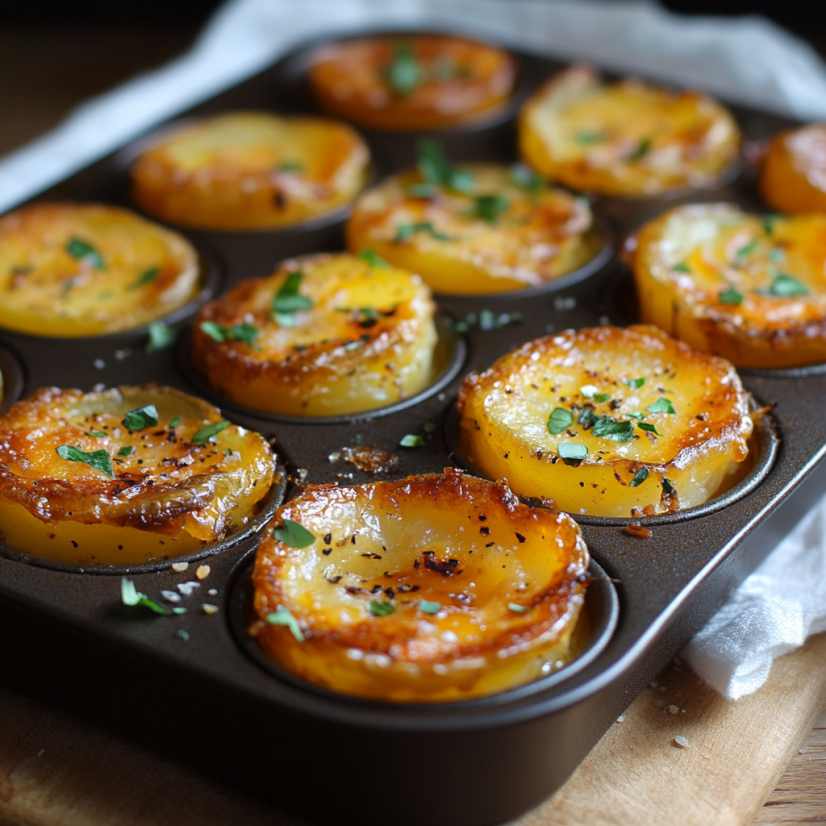 Caramelised Muffin Pan Potato Gratins