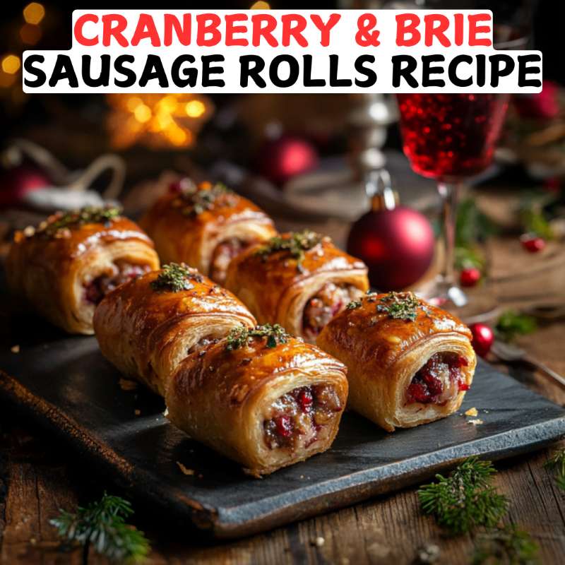 Cranberry & Brie Sausage Rolls Recipe