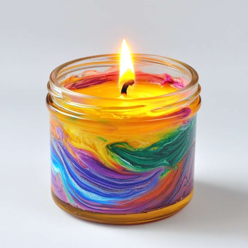 Crayon Wax Candles