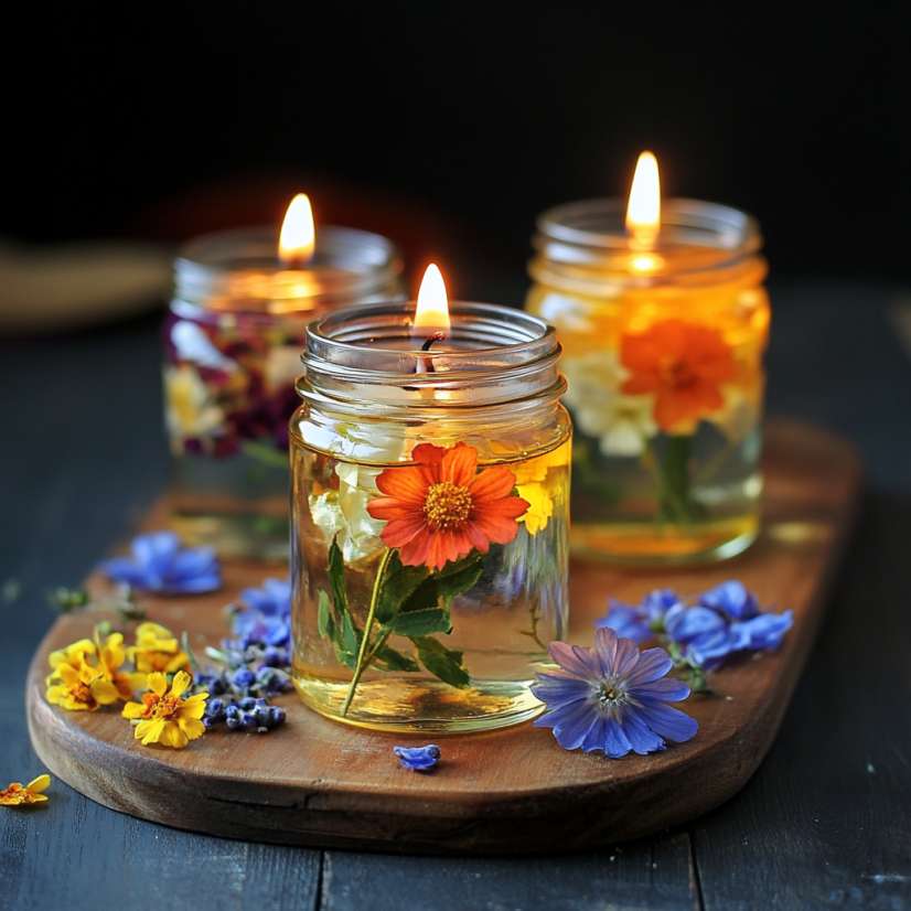 DIY Scented Mason Jar Oil Candles