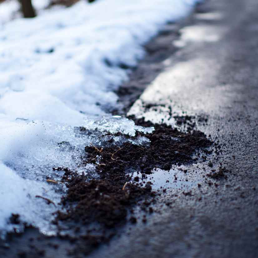 De-Ice Your Sidewalk with Coffee Grounds