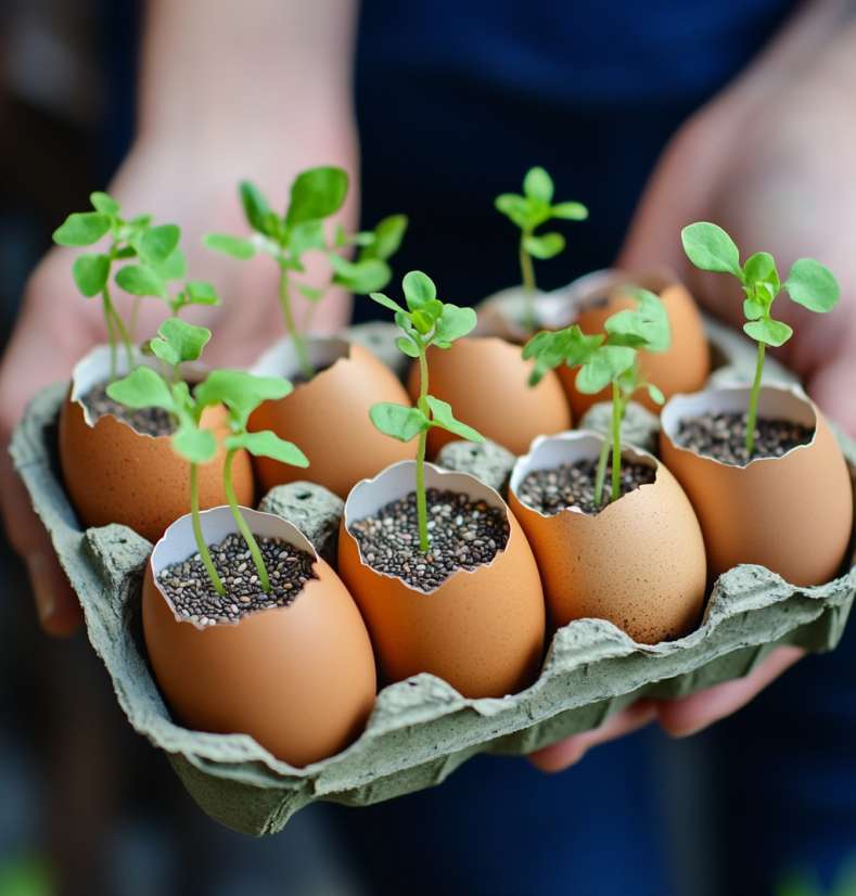 Eggshell Seed Starters 🥚🌱