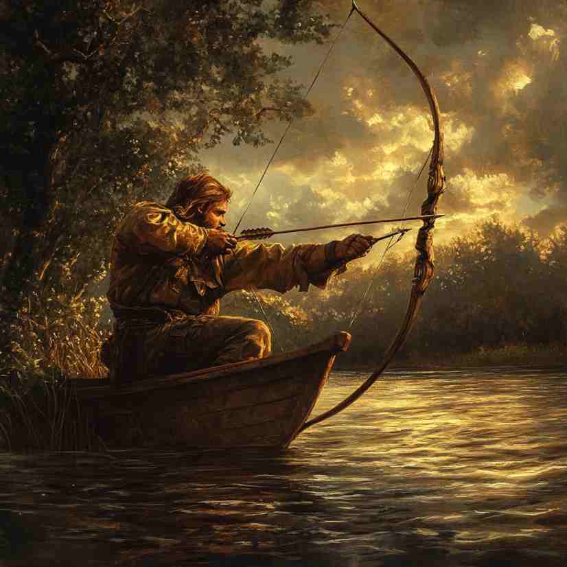 Fishing with a Bow and Arrow