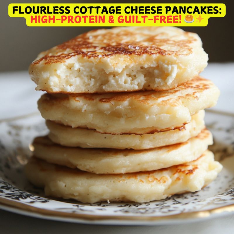 Flourless Cottage Cheese Pancakes