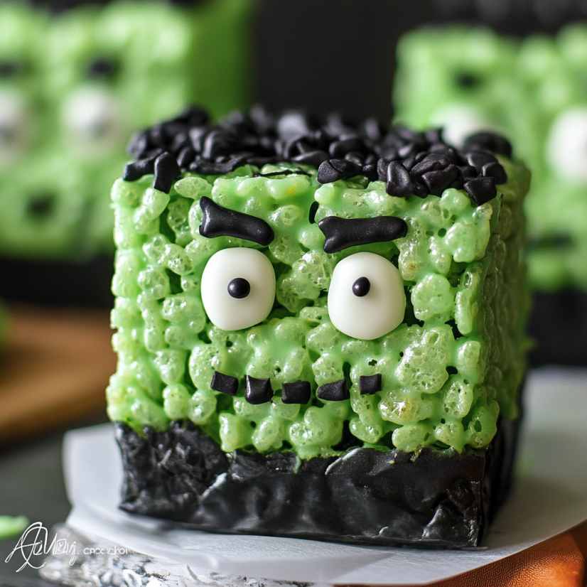 Frankenstein Rice Krispie Treats