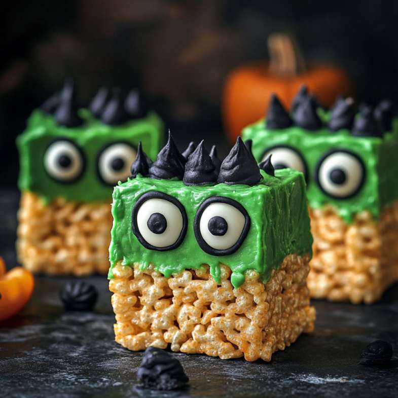 Frankenstein Rice Krispie Treats