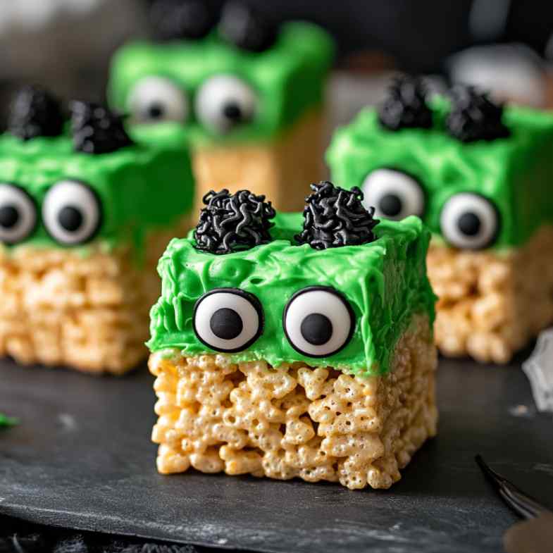 Frankenstein Rice Krispie Treats