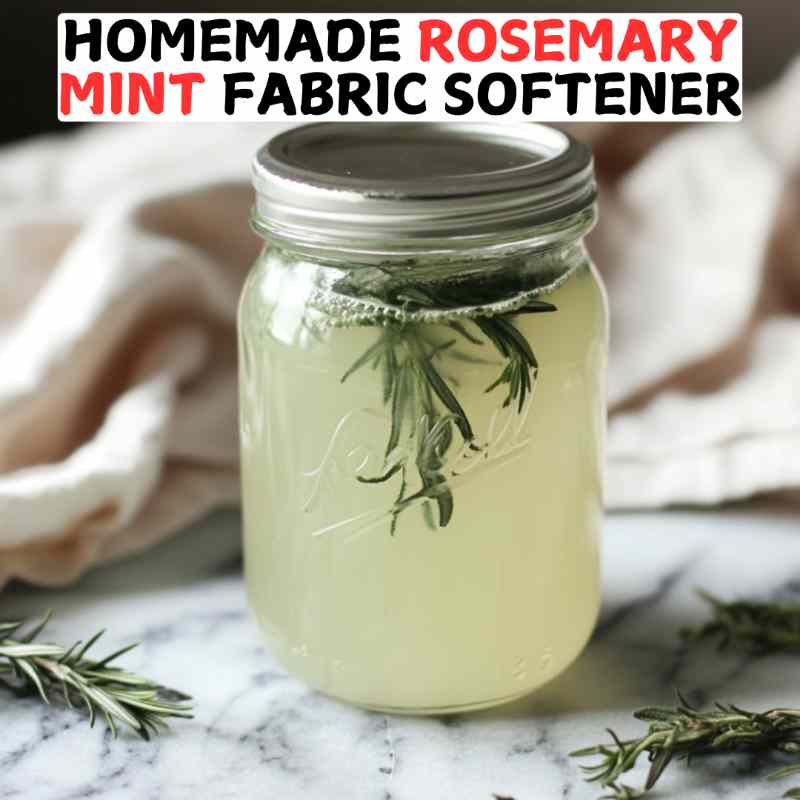 Homemade Rosemary Mint Fabric Softener