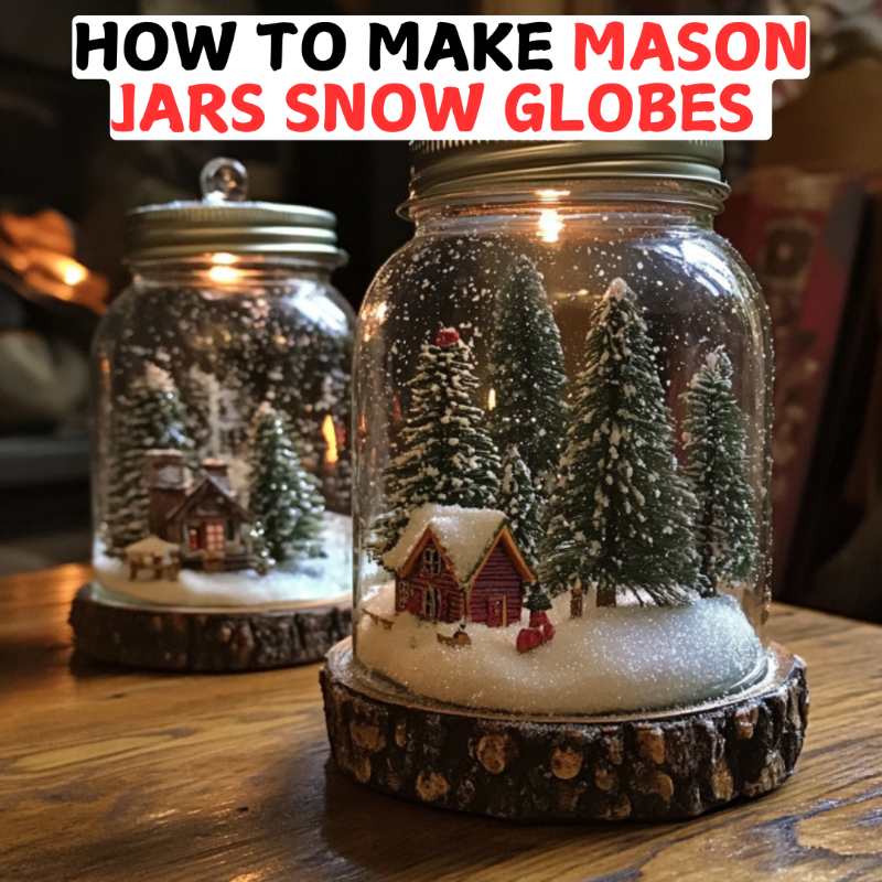 How To Make Mason Jars Snow Globes 