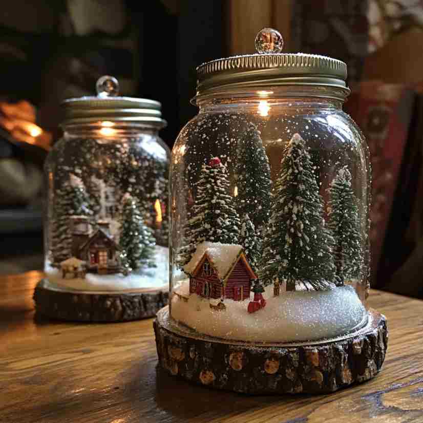 How To Make Mason Jars Snow Globes 