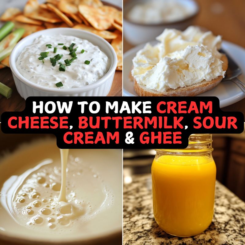 How to Make Cream Cheese, Buttermilk, Sour Cream & Ghee