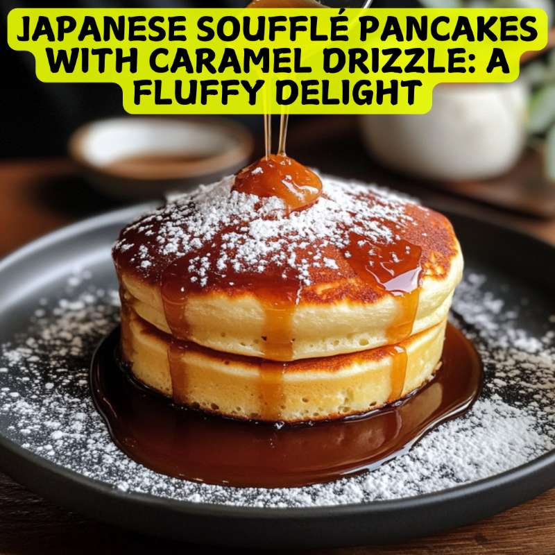 Japanese Soufflé Pancakes with Caramel Drizzle: A Fluffy Delight