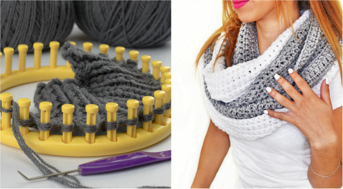 loom knit infinity scarf