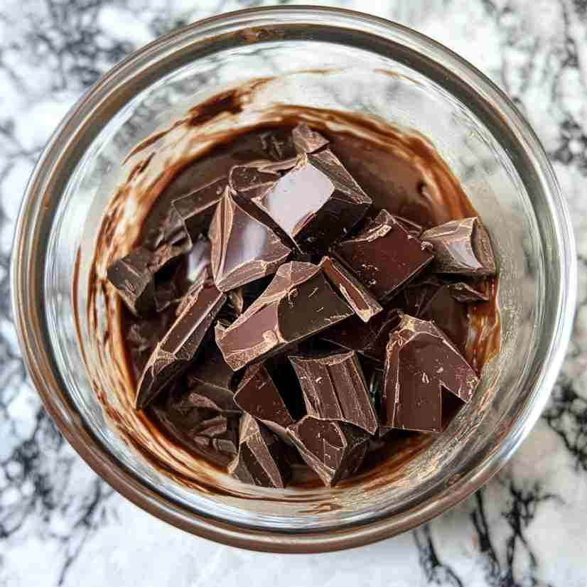 Melt the chocolate in a microwave safe bowl 