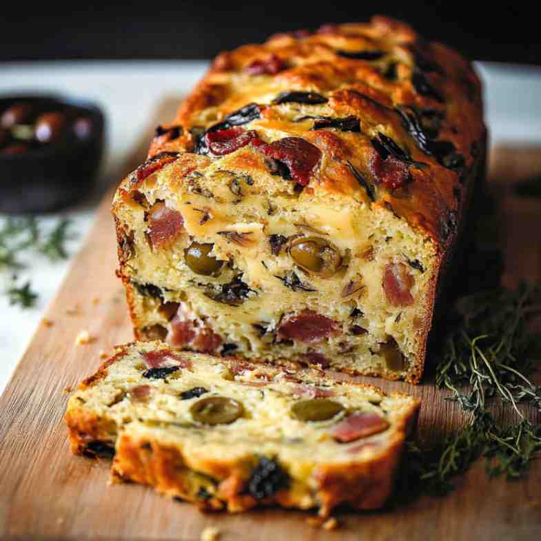 Olive, Bacon and Cheese Bread Recipe