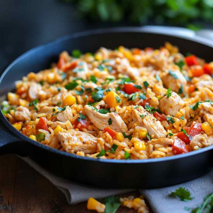 One Pot Zesty Chicken Rice Medley