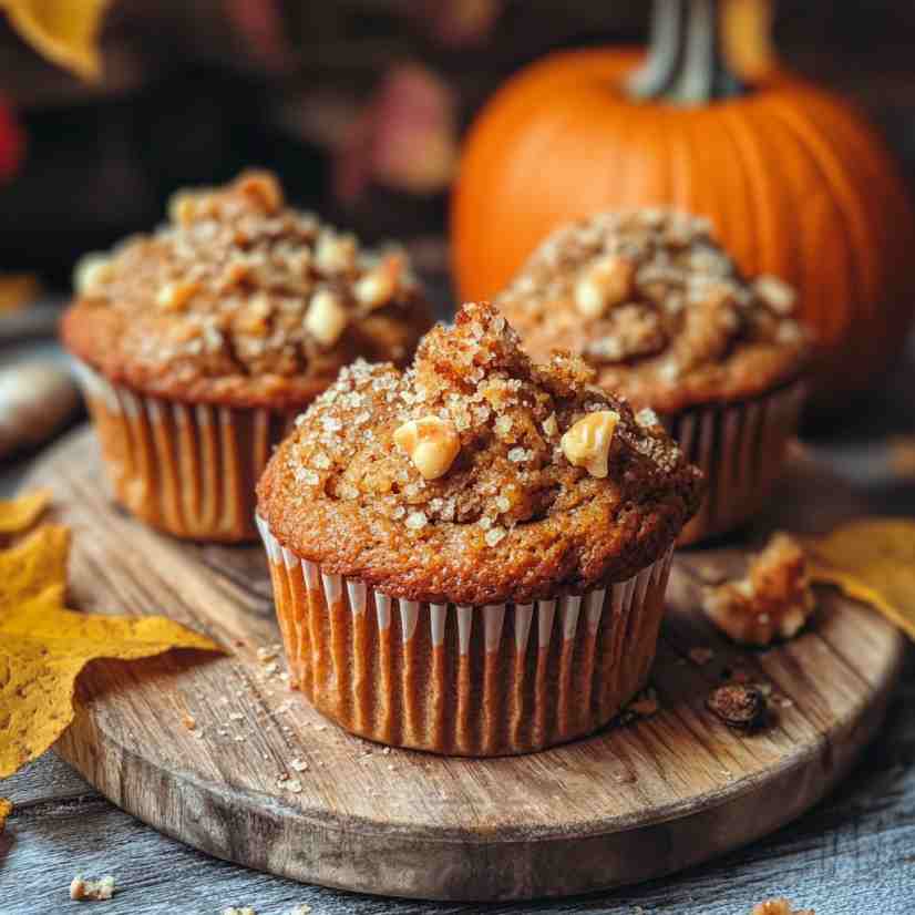 Pumpkin Muffins with toppings 