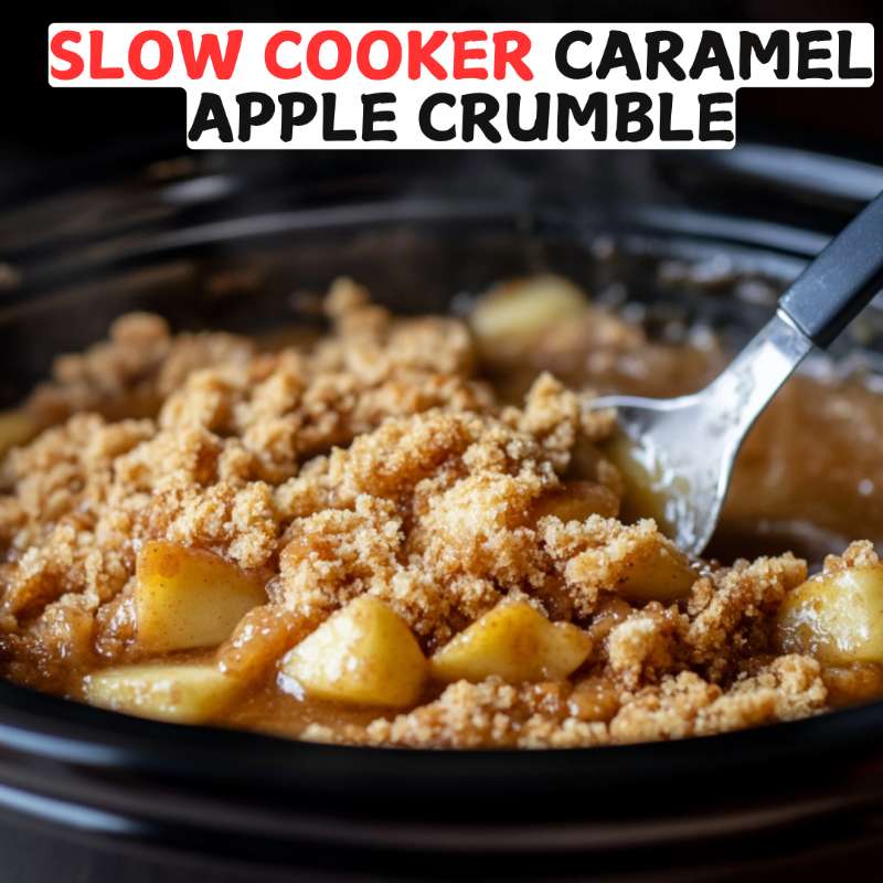 Slow Cooker Caramel Apple Crumble