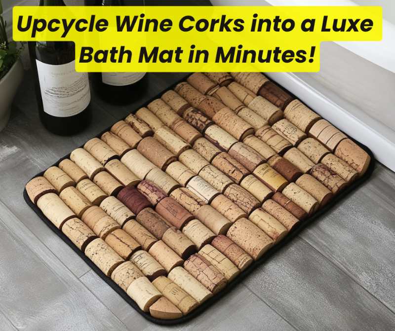 Upcycle Wine Corks into a Luxe Bath Mat in Minutes!