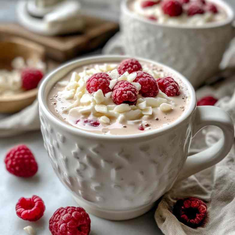 White Chocolate Raspberry Hot Chocolate