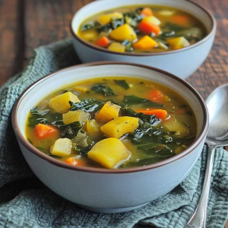 Wild Greens & Root Veggie Soup