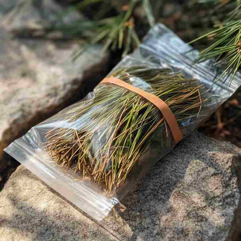 dried pine needle 