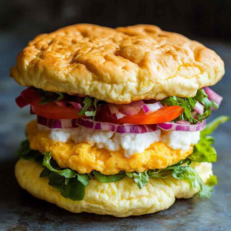 healthy Cloud Bread sandwich