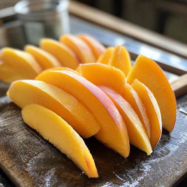 peaches, peeled and sliced