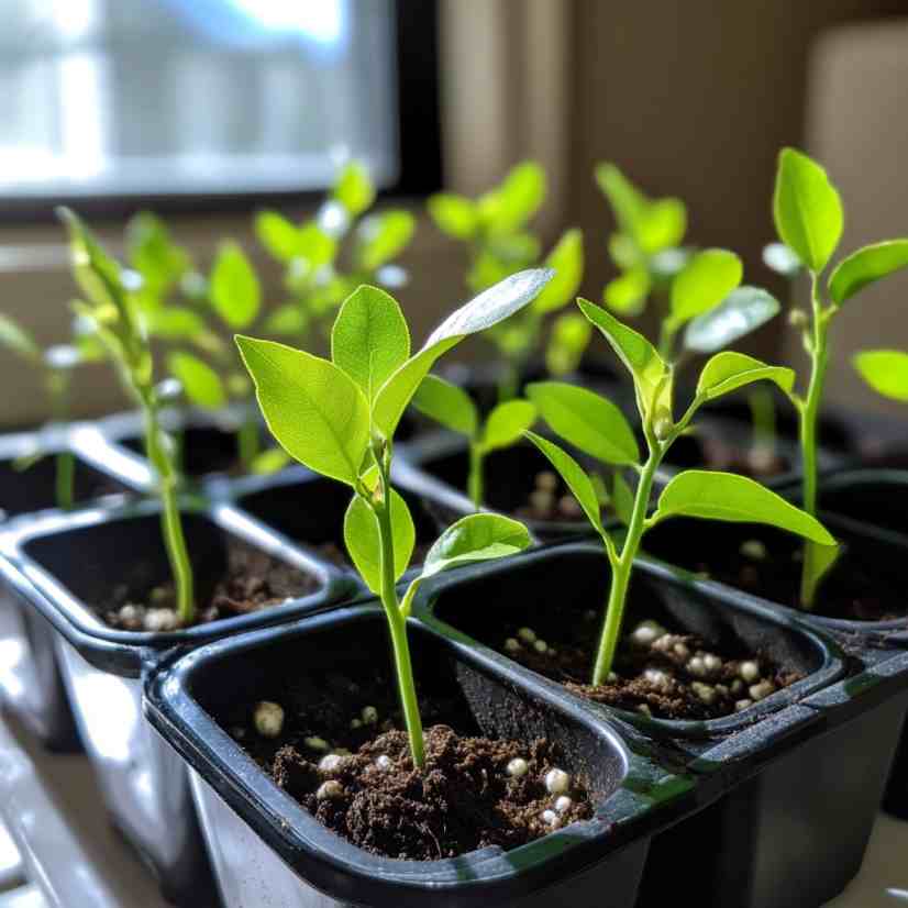 seedlings are a few inches tall, you can transplant them into larger pots.