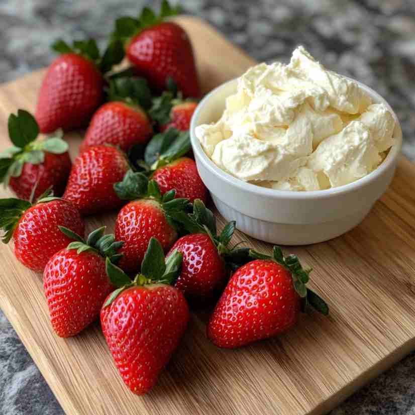 strawberries with cream cheese